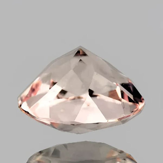 Morganite naturelle ronde a facettes 5.85 mm 0.88 Carat