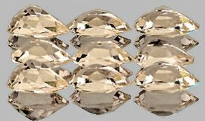 Morganite naturelle poire a facettes 5x3 mm 0.18 Carat