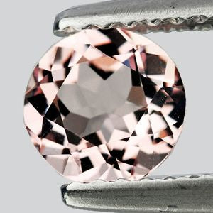 Morganite naturelle ronde a facettes 5.85 mm 0.88 Carat