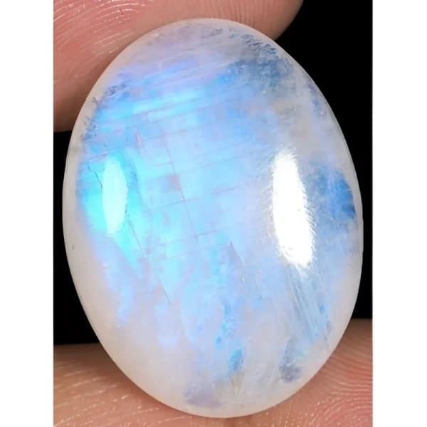 Pierre de lune naturelle ovale cabochon 28.4x21.2x7.4 mm 34.90 carats