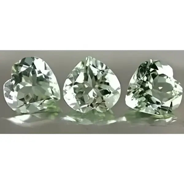 Prasiolite naturelle coeur a facettes 12x12 mm 5.00 carats