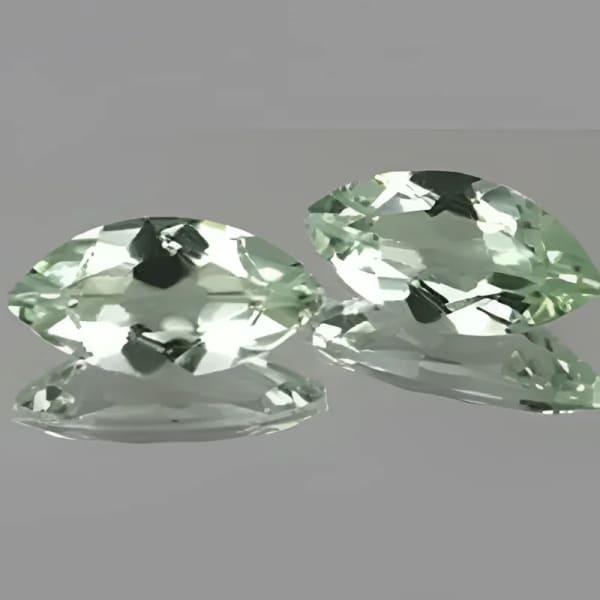 Prasiolite naturelle marquise a facettes 10x5 mm 0.95 carat