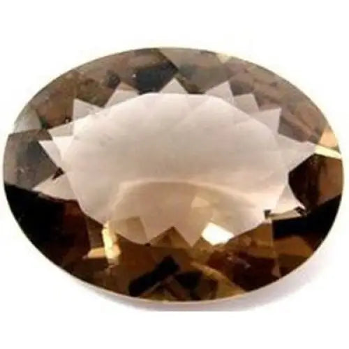 Quartz fumé ovale a facettes 12x10 mm 4.10 carats