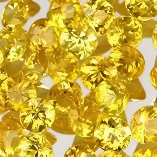 Saphir jaune naturel rond 3x3 mm 0.13 carat