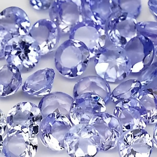 Tanzanite ronde a facettes 2.5x2.5 mm 0.06 carat