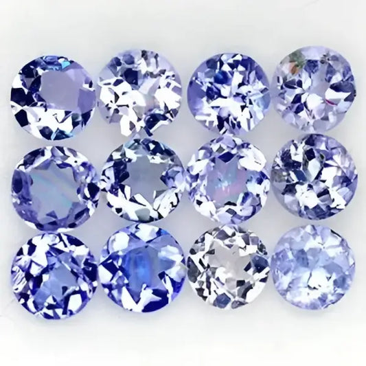 Tanzanite ronde a facettes 3x3 mm 0.097 carat