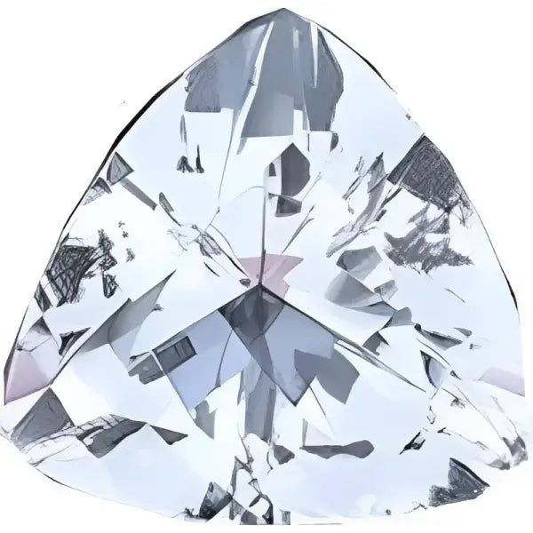 Topaze blanche naturelle trilliant a facettes 9 mm 2.30 carats