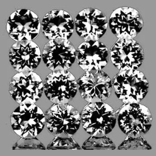 Topaze blanche ronde a facettes 3.5 mm 0.20 carat