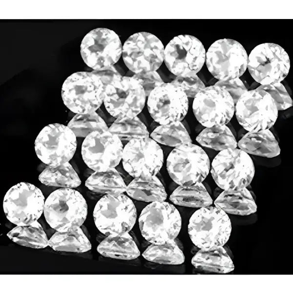 Topaze blanche ronde a facettes 6 mm 1.00 carat