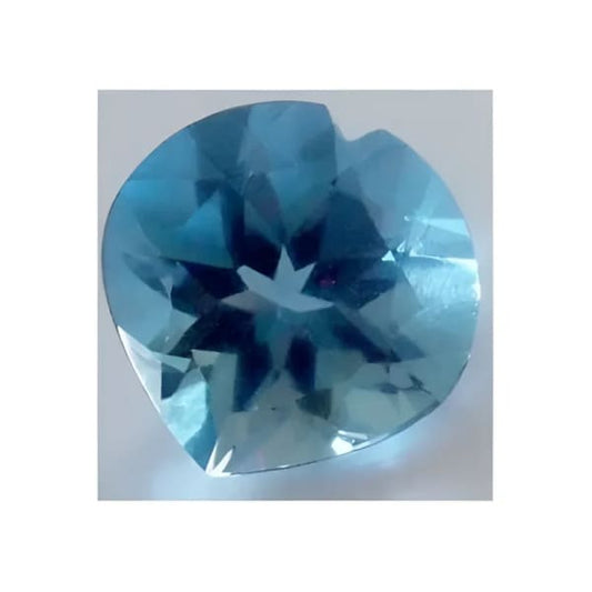 Topaze bleue coeur a facettes 14.94x14.97x9.40 mm