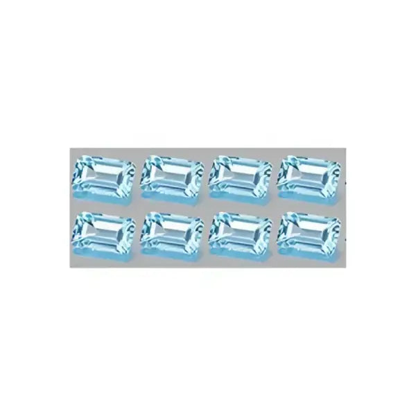 Topaze bleu ciel octogonale 6x4 mm 0.73 carat