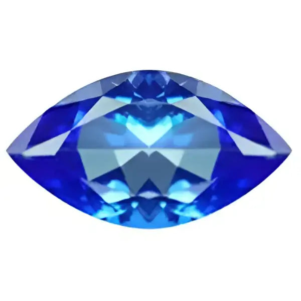 Topaze bleu glacier marquise a facettes 14x7 mm 3.13 carats