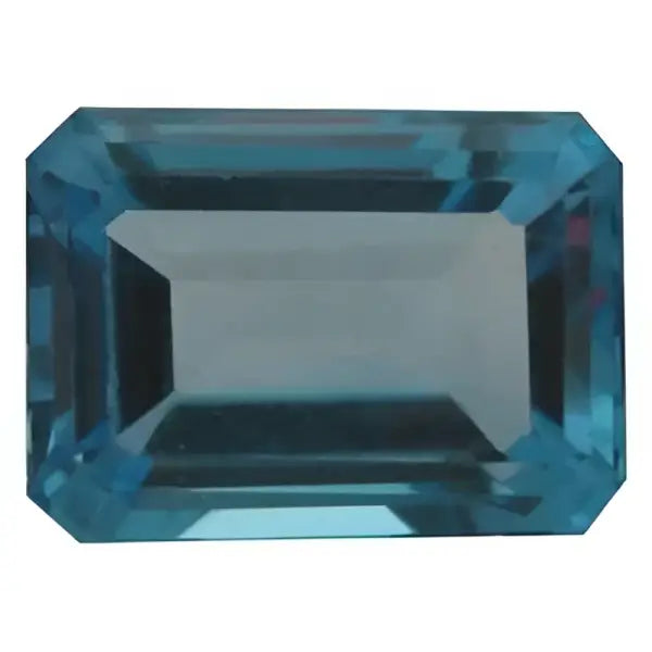 Topaze bleu suisse octogonale 11x9 mm 4.70 carats