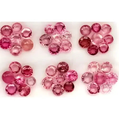 Tourmaline rose ou rubellite ronde a facettes 2x2 mm 0.04 carat