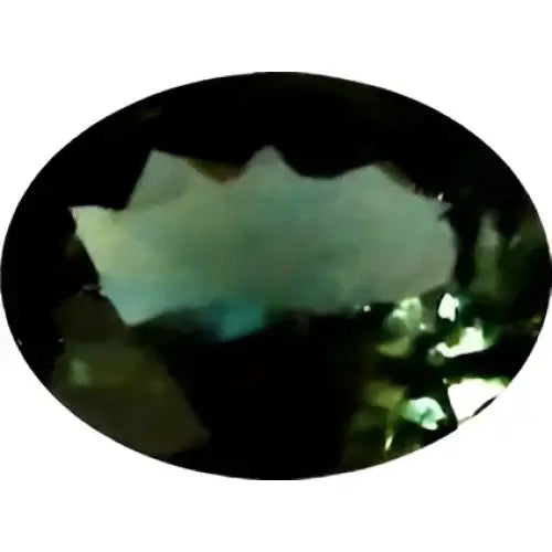 Tourmaline verte ovale a facettes 7x5 mm 0.71 carat