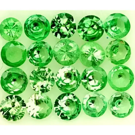 Tsavorite rond a facettes 3.5x3.5 mm 0.23 carat