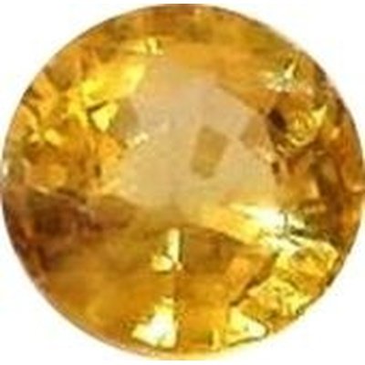 Saphir jaune naturel rond a facettes 5 mm 0.66 carats