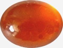 Grenat hessonite ovale cabochon