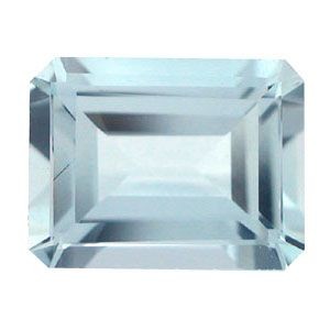 Aigue marine octogonale 6x4 mm 0.53 carats