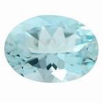 Aigue marine ovale a facettes 9x7 mm 1.55 carats