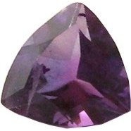 Améthyste Afrique trilliant a facettes 5x5 mm 0.50 carat