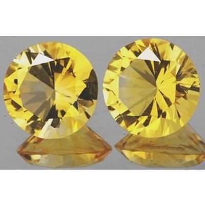 Citrine or naturelle ronde à facettes 5 mm 0.5 carat