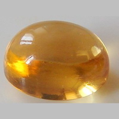 Citrine or ovale cabochon 10x8 mm 3.40 carats
