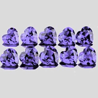 Cordierite coeur a facettes 5x5 mm 0.34 carat