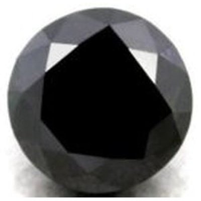 Diamant noir rond a facettes 1.10 carats 6.30 mm