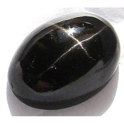 Diopside étoilé ovale cabochon 18x13 mm 17.00 carats