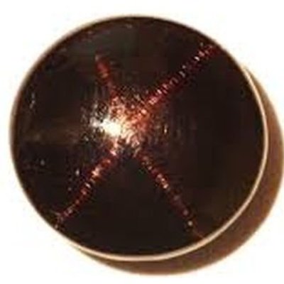 Diopside étoilé rond cabochon 4 mm 0.41 carat