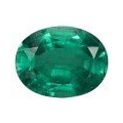 Emeraude hydrothermale ovale a facettes 10x8 mm 2.65 carats