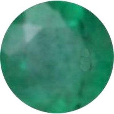 Émeraude naturelle du Brésil - Pierre précieuse ronde à facettes 2 mm 0.03 carat