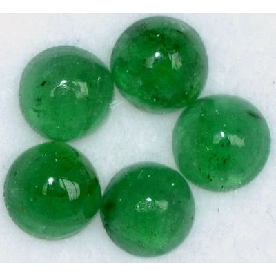 Emeraude naturelle taille ronde cabochon 4 mm 0.29 carat