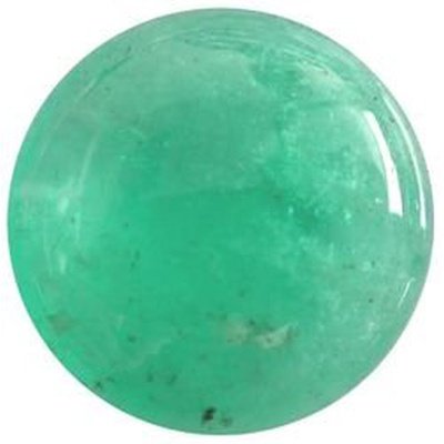 Emeraude naturelle taille ronde cabochon 6 mm 0.75 carat