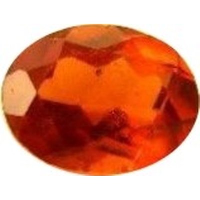 Grenat hessonite ovale a facettes 7x5 mm 0.75 carat