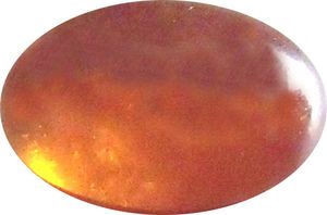 Grenat hessonite ovale cabochon 7x5 mm 1.15 carat