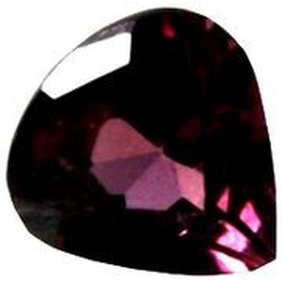 Grenat rhodolite coeur a facettes 4 mm 0.27 carat