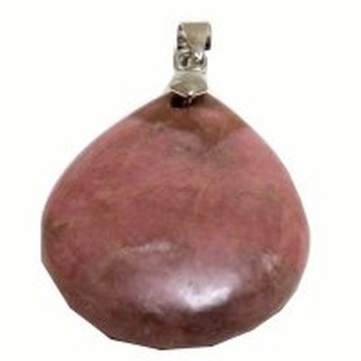 Pendentif en rhodonite naturelle 27x21 mm