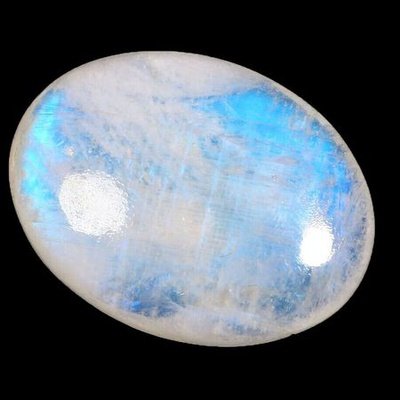 Pierre de lune naturelle ovale cabochon 28.4x21.2x7.4 mm 34.90 carats