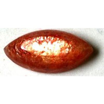 Pierre de soleil naturelle marquise cabochon 10x5 mm 1.10 carats