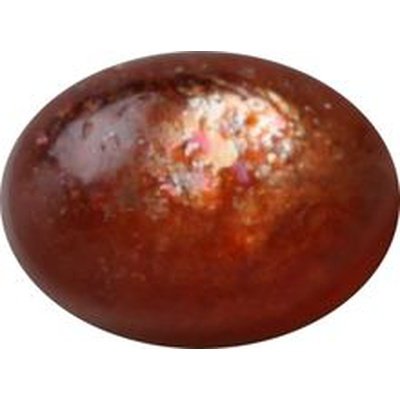 Pierre de soleil naturelle ovale cabochon 6x4 mm 0.54 carat