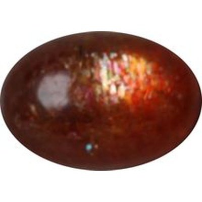 Pierre de soleil naturelle ovale cabochon 7x 5 mm 0.77 carat