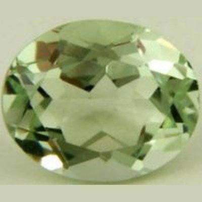 Prasiolite naturelle ovale a facettes 10x8 mm 2.25 carats