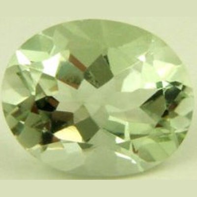 Prasiolite naturelle ovale a facettes 14x10 mm 5.00 carats