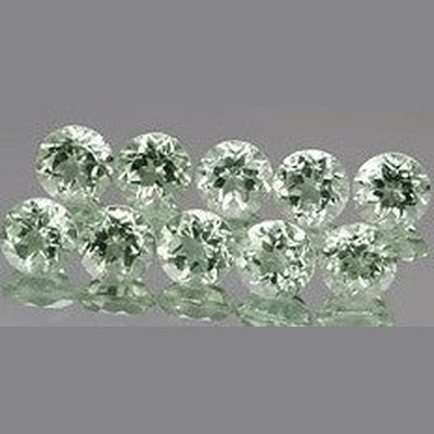Prasiolite naturelle ronde a facettes 7x7 mm 1.30 carats