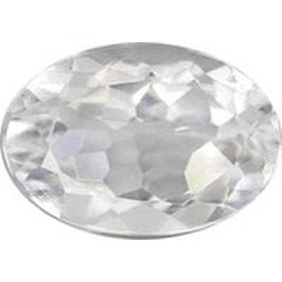 Quartz blanc naturel ovale a facettes 16x12 mm 9.20 carats