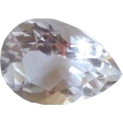 Quartz blanc poire a facettes 22x16 mm 20.00 carats