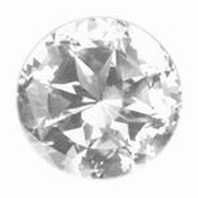 Quartz blanc rond a facettes 5x5 mm 0.45 carat
