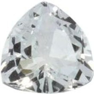 Quartz blanc trilliant a facettes 15x15 mm 10.50 carats